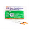 Шприц инсулиновый (BD Micro-Fine Plus Demi U-100) 8mm(30G) 0,3 ml №10