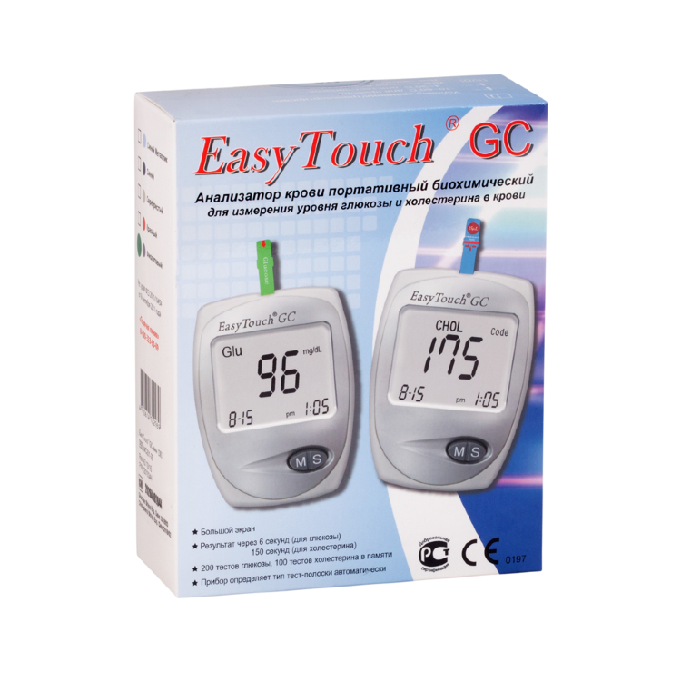 Анализатор Изи Тач (EasyTouch) GC глюкоза, холестерин Анализатор Изи Тач (EasyTouch) GC глюкоза, холестерин